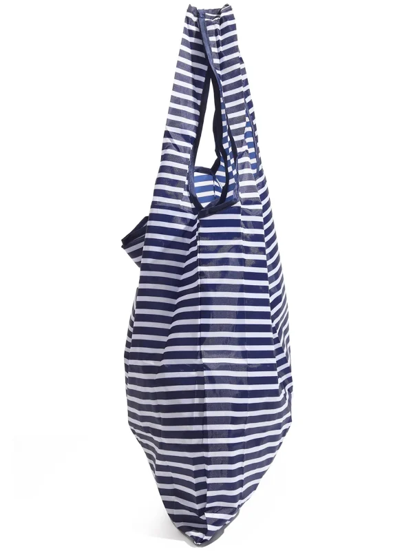 Navy Stripe Reusable Bag - Image 4