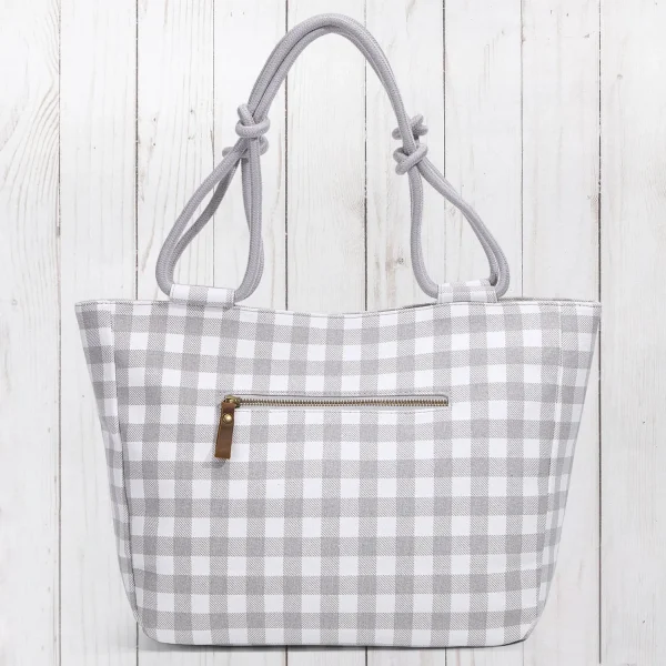 Smoky Gray Check Bag - Image 2